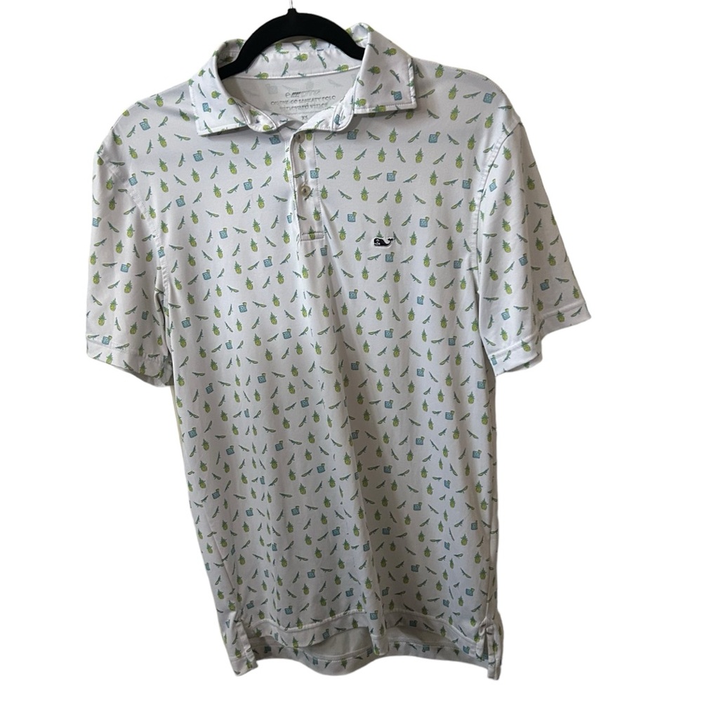 Vineyard Vines On The Go Pineapple Novelty Print Sankaty Performance XS Polo. - Picture 3 of 6
